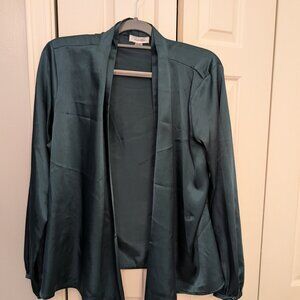 Emerald Green Calvin Klein Wrap Blouse